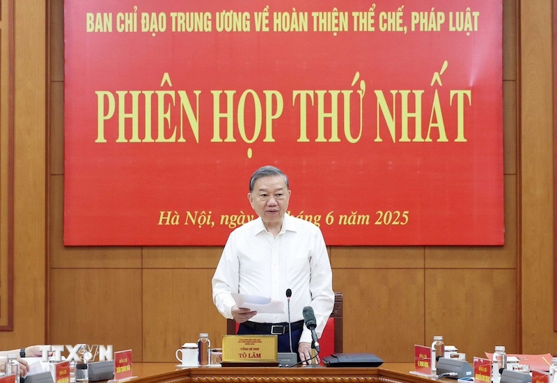 ​Tổng Bí thư chủ trì Phiên họp thứ nhất Ban Chỉ đạo Trung ương về hoàn thiện thể chế, pháp luật